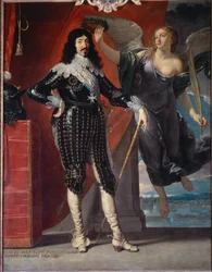 Portrait en pied de Louis XIII couronné par la Victoire