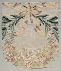 Fragment de soie, partie du panneau appelé "Le panier fleuri"