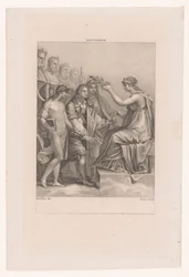 Apothéose de Jean Racine (Son génie et Melpomène le mènent à l
