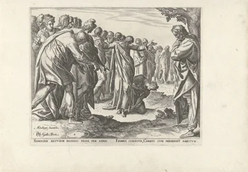 Christ guérit une femme avec une perte de sang