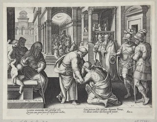 Cornelius agenouillé devant Saint Pierre