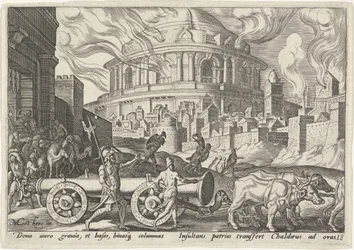 Les Chaldéens emportent les colonnes du temple de Jérusalem