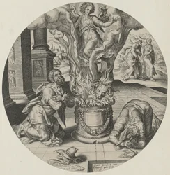 Ange apparaissant dans les flammes