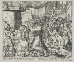 Job sacrifiant pour les péchés de ses enfants