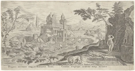Paysage avec le suicide de Thisbé