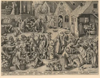 Charité (Charitas), planche 3 de la série «Les sept vertus»