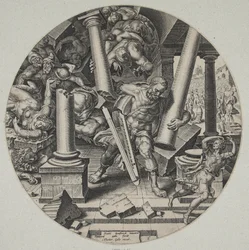 Samson détruisant le temple des Philistins