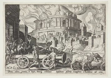 Les Chaldéens emportant les piliers du temple de Jérusalem