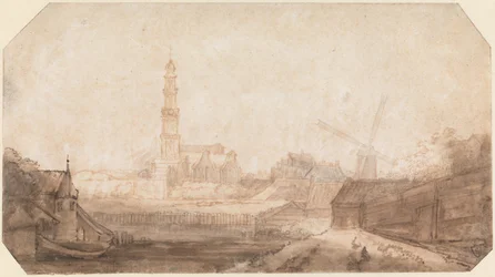 Vue de la Westerkerk et des environs