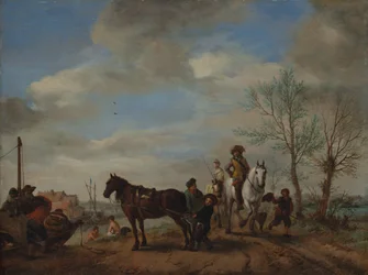 Un homme et une femme à cheval, ca. 1653-54