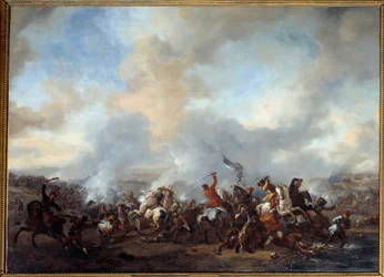 Grand combat de cavaliers et d