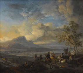 La chasse au faucon, vers 1658-1660 (huile sur cuivre)