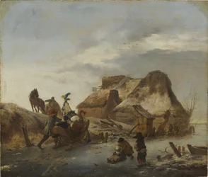 Un noble en traîneau sur la glace