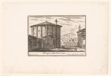 Vue du Temple de Vesta Tempio della Dea Veste Zichten op het antieke en moderne Rome Varie Vedute di Roma Antica, e Moderna