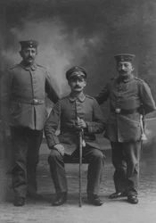 Portrait de trois soldats allemands