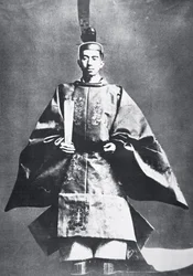 Hirohito, empereur du Japon, lors de son intronisation