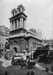 Église de St Mary Woolnoth, Cité de Londres, vers 1910-1911