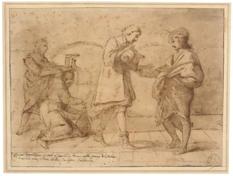 Le poète Baldini buvant dans le bar de Melosi