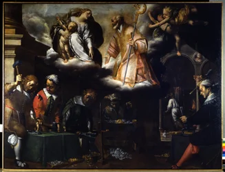 Saint Éloi, patron des orfèvres. Peinture attribuée à Morazzone (1573 - 1625), Milan. CRA.