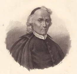 Portrait du presbytérien et historien italien Ludovico Antonio Muratori (1672-1750), gravure sur cuivre