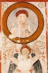 Syrie, Palmyre, Vallée des Tombeaux, Fresque hypogée dans la tombe des trois frères
