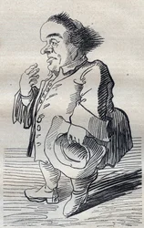 Un penseur profond - Caricature par Pier Leone Ghezzi (1674-1755) - 1740