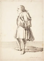 Abbé Antonio Niccolini, vers 1725 (dessin à la plume et à l