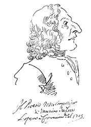 Caricature du compositeur Antonio Vivaldi