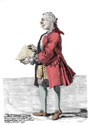 Caricature de Giovanni Battista Pergolesi (1710 - 1736). Dessin de Pier Leone Ghezzi (1674 - 1755) rapportant que le compositeur souffrait d