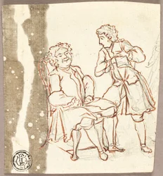 Deux gentilshommes en costume du XVIIIe siècle