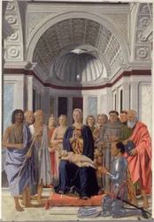 Madone et Enfant avec Saints, Anges et Frédéric de Montefeltro