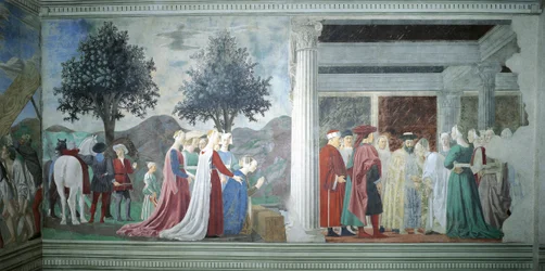 (Détail) de la Légende de la Vraie Croix montrant l