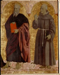 Polyptyque de la Miséricorde : la Vierge de la Miséricorde, entourée de saints (détail)