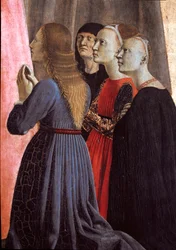 Polyptyque de la Miséricorde : Vierge de miséricorde, entourée de saints (détail)