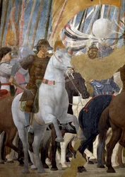 La Légende de la Vraie Croix, la Victoire de Constantin au Pont Milvius (détail)