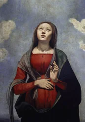 La Vierge Marie avec la colombe du Saint-Esprit au-dessus d