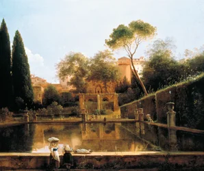 Vue des jardins de la Villa d