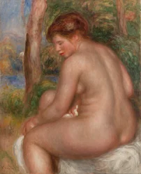 Baigneuse vue de trois quarts