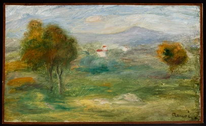 Paysage avec des maisons à Cagnes-sur-Mer