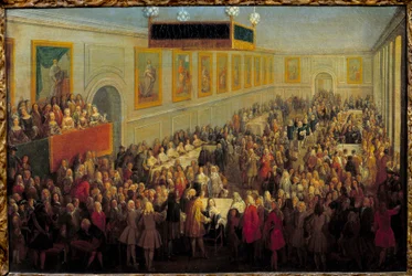 Fête du sacre de Louis XV au palais archiépiscopal de Reims, le 25 octobre