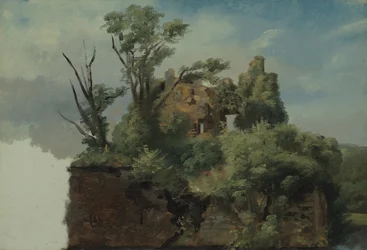 Paysage avec ruines