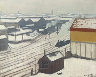 Gare Montparnasse sous la neige, 1913
