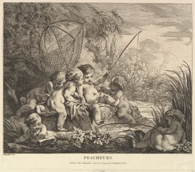 Enfants pêchant, vers 1738