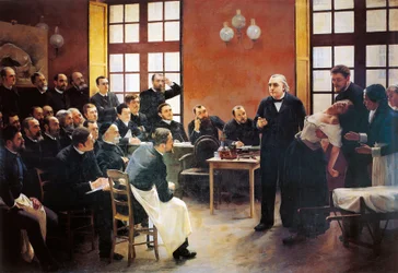 Une leçon clinique avec le docteur Charcot à la Salpêtrière