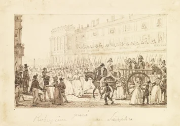 Robespierre et ses complices conduits à leur exécution