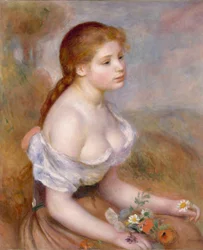 Jeune fille avec des marguerites