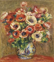 Anémones dans un vase