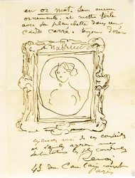 Lettre autographe signée à Dr. Fritz Thurneyssen, Paris et Les Collettes, 24 juin 1908