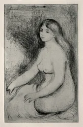 Baigneuse assise
