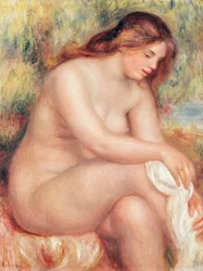 Baigneuse se séchant, vers 1910